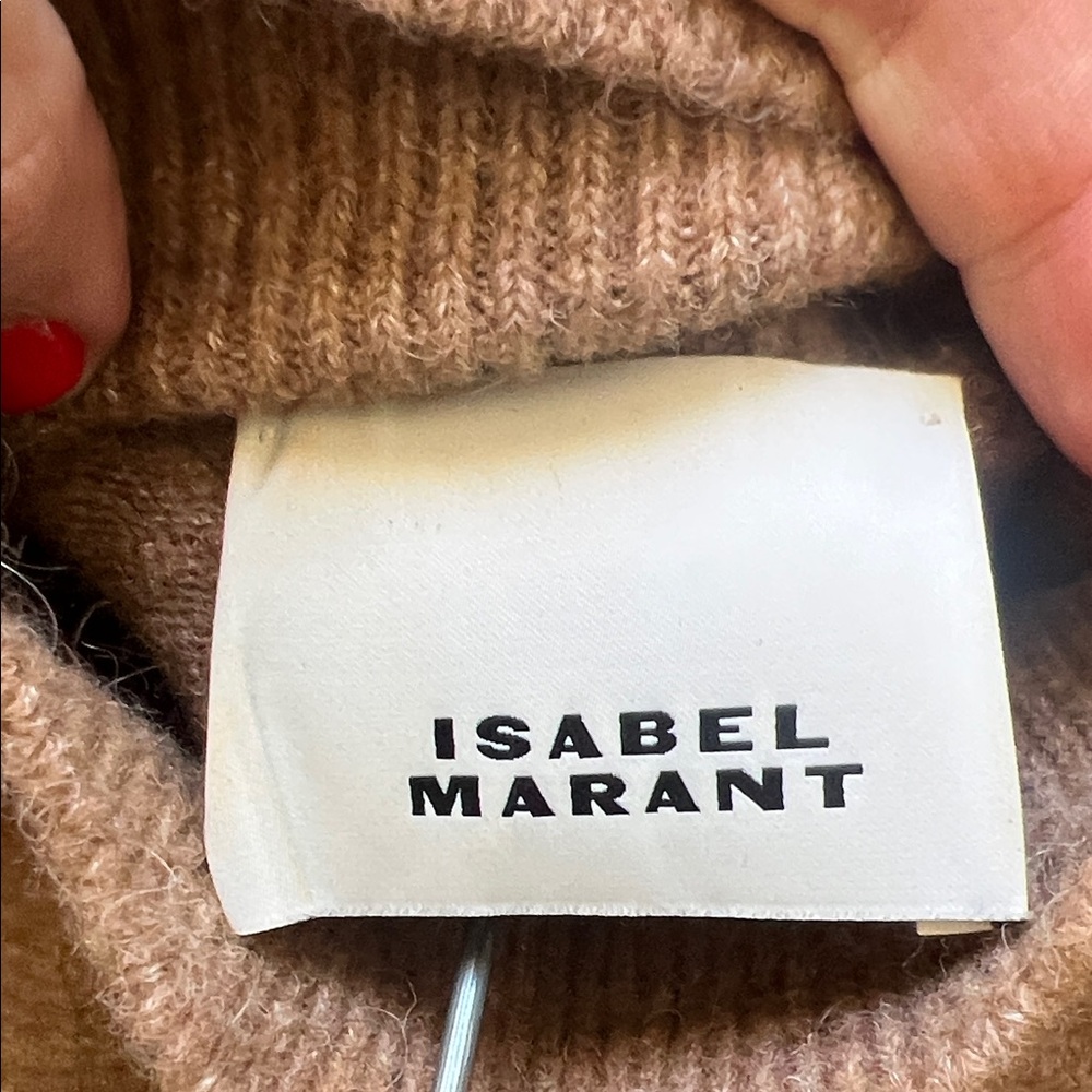 Isabel Marant Camel Button-Trim Turtleneck Sweater - Picture 8 of 8